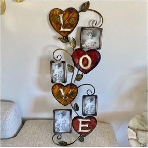🪞 NEW LOVE floating hearts wall picture frame hanging vintage - home decor